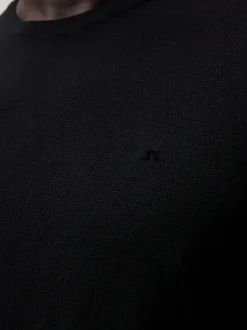 Knitwear|Tops<J.Lindeberg Lyle Merino Crew Neck Sweater Black