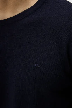 Knitwear|Tops<J.Lindeberg Lyle Merino Crew Neck Sweater Navy