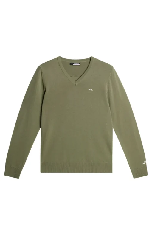 Golf|Knitwear<J.Lindeberg Lymann Knitted Sweater OilGreen