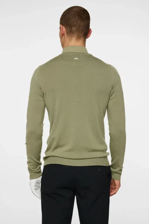 Golf|Knitwear<J.Lindeberg Lymann Knitted Sweater OilGreen