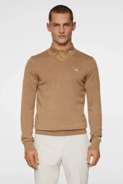 Golf|Tops<J.Lindeberg Lymann Knitted Sweater TigersEye