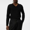 Tops|Knitwear<J.Lindeberg Lymann Merino V-neck Sweater Black