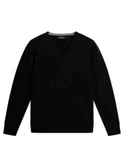 Tops|Knitwear<J.Lindeberg Lymann Merino V-neck Sweater Black