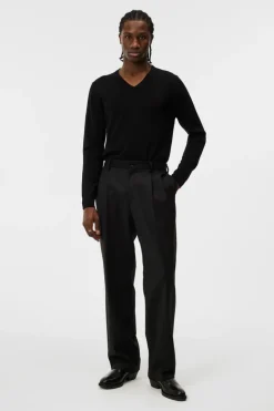Tops|Knitwear<J.Lindeberg Lymann Merino V-neck Sweater Black