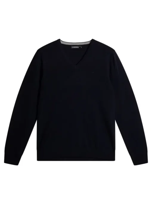 Knitwear|Tops<J.Lindeberg Lymann Merino V-neck Sweater Navy