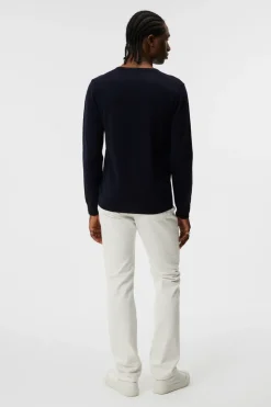 Knitwear|Tops<J.Lindeberg Lymann Merino V-neck Sweater Navy