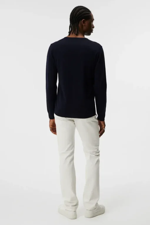 Knitwear|Tops<J.Lindeberg Lymann Merino V-neck Sweater Navy