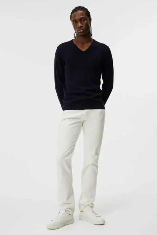 Knitwear|Tops<J.Lindeberg Lymann Merino V-neck Sweater Navy