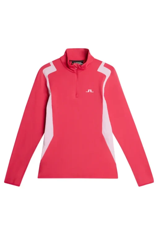 Golf|Base & Mid Layers<J.Lindeberg Mae Quarter Zip Mid Layer Azalea