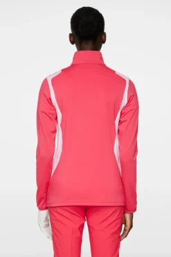Golf|Base & Mid Layers<J.Lindeberg Mae Quarter Zip Mid Layer Azalea