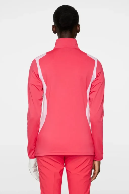 Golf|Base & Mid Layers<J.Lindeberg Mae Quarter Zip Mid Layer Azalea