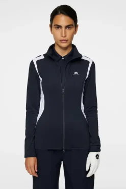 Golf|Ski<J.Lindeberg Mae Zip Mid Layer JLNavy