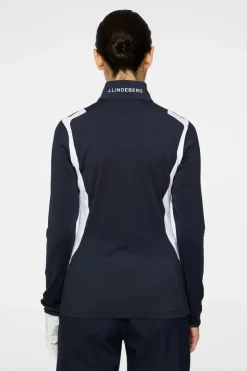 Golf|Ski<J.Lindeberg Mae Zip Mid Layer JLNavy