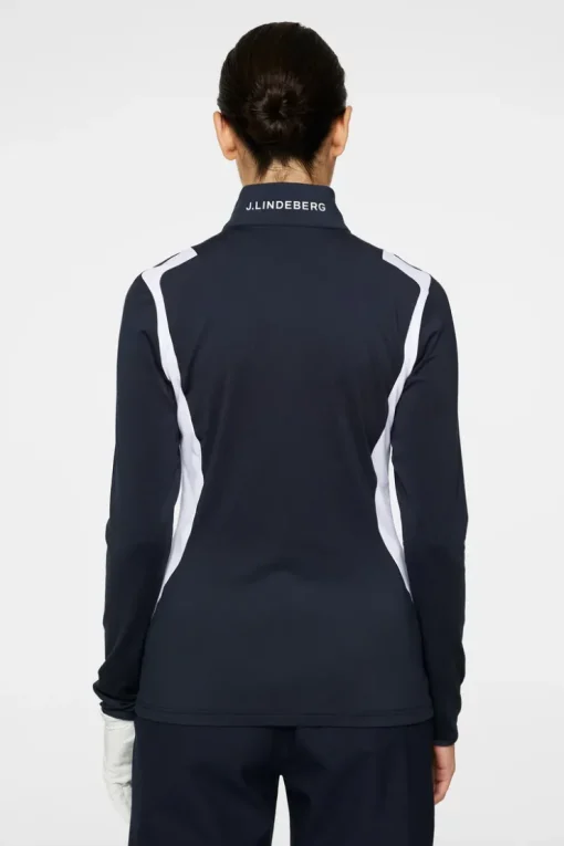 Golf|Ski<J.Lindeberg Mae Zip Mid Layer JLNavy