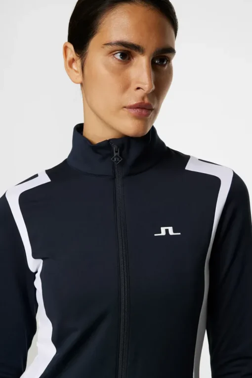 Golf|Ski<J.Lindeberg Mae Zip Mid Layer JLNavy