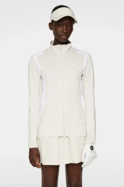 Golf|Ski<J.Lindeberg Mae Zip Mid Layer Moonbeam