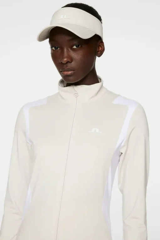Golf|Ski<J.Lindeberg Mae Zip Mid Layer Moonbeam