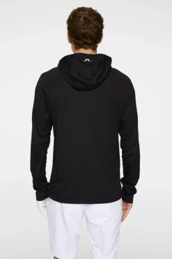Golf|Base & Mid Layers<J.Lindeberg Mario Quarter Zip Hood Black