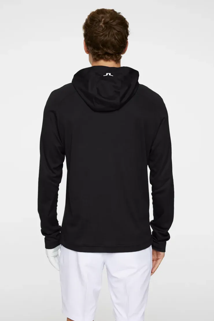 Golf|Base & Mid Layers<J.Lindeberg Mario Quarter Zip Hood Black