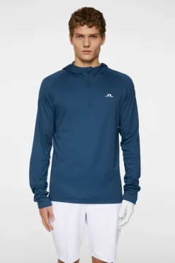 Golf|Base & Mid Layers<J.Lindeberg Mario Quarter Zip Hood KeyLargo