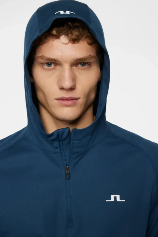 Golf|Base & Mid Layers<J.Lindeberg Mario Quarter Zip Hood KeyLargo