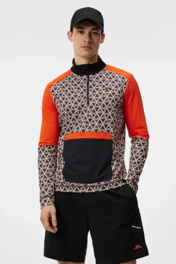 Base & Mid Layers|Outdoor<J.Lindeberg Matias Print Mid Layer GeoBlack
