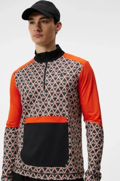 Base & Mid Layers|Outdoor<J.Lindeberg Matias Print Mid Layer GeoBlack