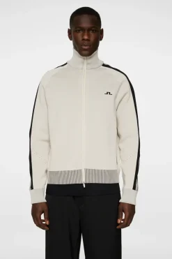Knitwear|Tops<J.Lindeberg Max Tech Knit Track Jacket Moonbeam