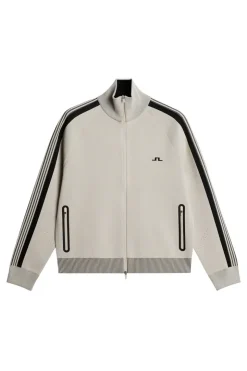 Knitwear|Tops<J.Lindeberg Max Tech Knit Track Jacket Moonbeam