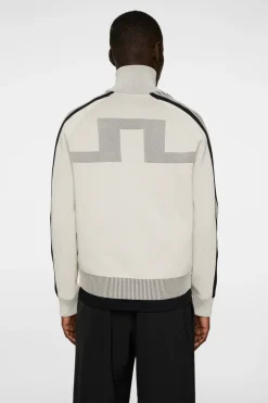 Knitwear|Tops<J.Lindeberg Max Tech Knit Track Jacket Moonbeam