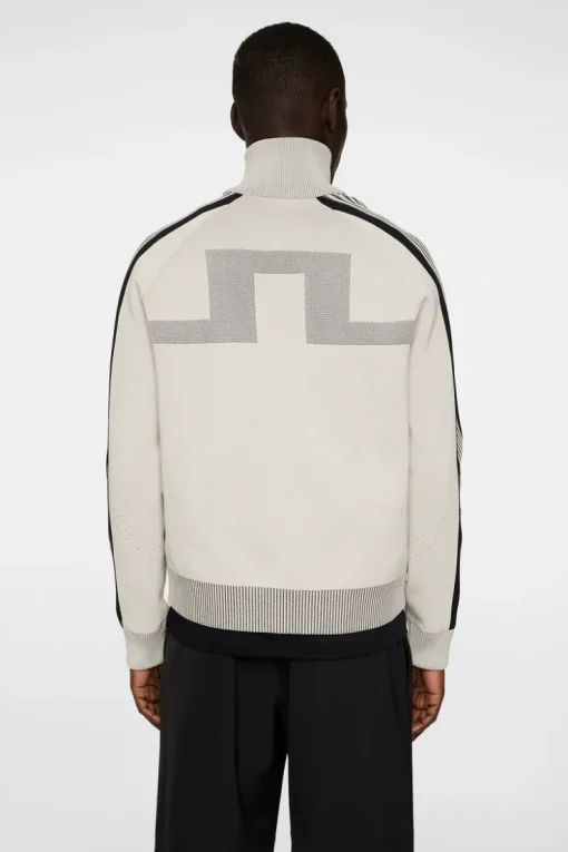 Knitwear|Tops<J.Lindeberg Max Tech Knit Track Jacket Moonbeam