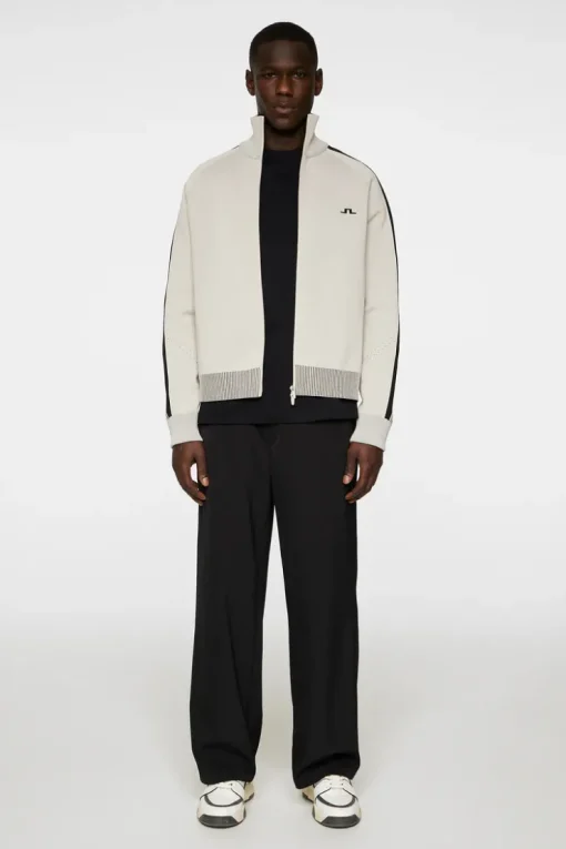 Knitwear|Tops<J.Lindeberg Max Tech Knit Track Jacket Moonbeam