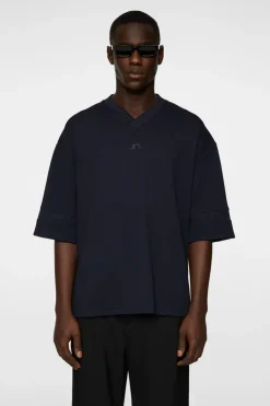 Tops|T-shirts<J.Lindeberg Milos Jersey Mesh Tee JLNavy