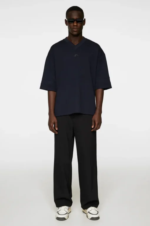 Tops|T-shirts<J.Lindeberg Milos Jersey Mesh Tee JLNavy