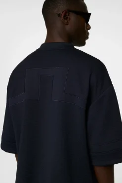 Tops|T-shirts<J.Lindeberg Milos Jersey Mesh Tee JLNavy