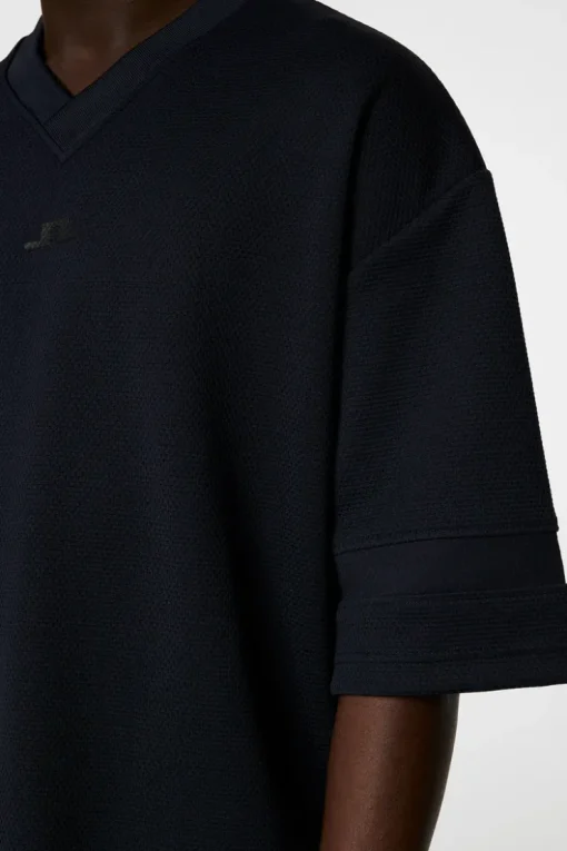 Tops|T-shirts<J.Lindeberg Milos Jersey Mesh Tee JLNavy