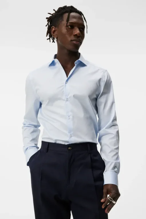 Tops|Shirts<J.Lindeberg Non-iron Twill Superslim Shirt Skyway