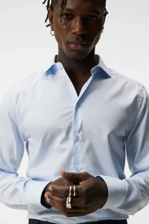 Tops|Shirts<J.Lindeberg Non-iron Twill Superslim Shirt Skyway