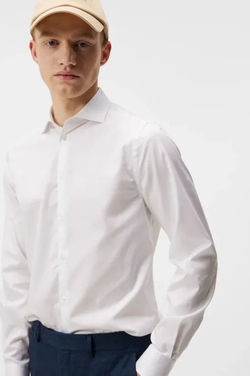 Tops|Shirts<J.Lindeberg Non-iron Twill Superslim Shirt White