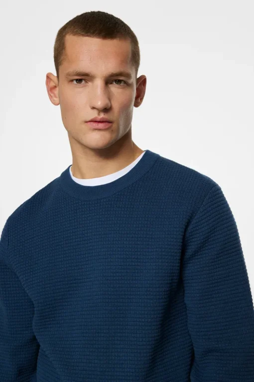 Knitwear|Tops<J.Lindeberg Oliver Structured Sweater KeyLargo