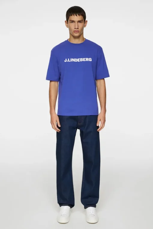 T-shirts|Tops<J.Lindeberg Parcy Logo Tee ClematisBlue