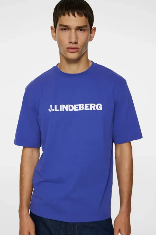 T-shirts|Tops<J.Lindeberg Parcy Logo Tee ClematisBlue