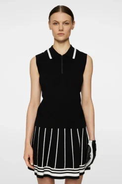Golf|Knitwear<J.Lindeberg Ramona Knitted Polo Shirt Black