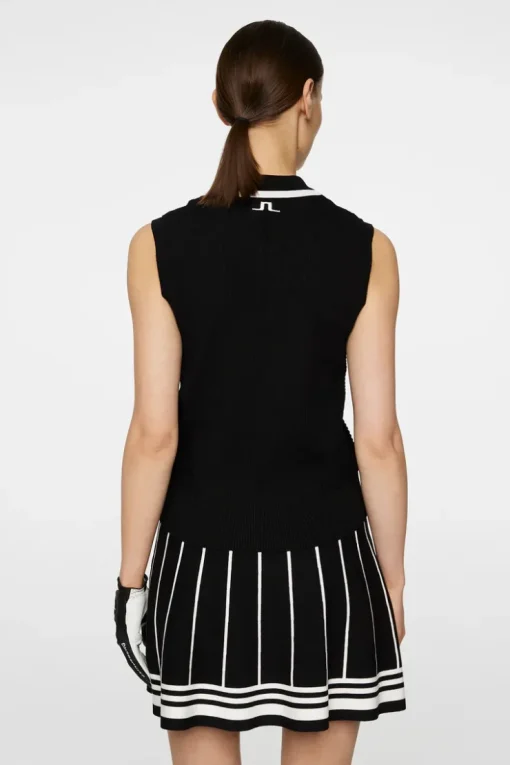 Golf|Knitwear<J.Lindeberg Ramona Knitted Polo Shirt Black