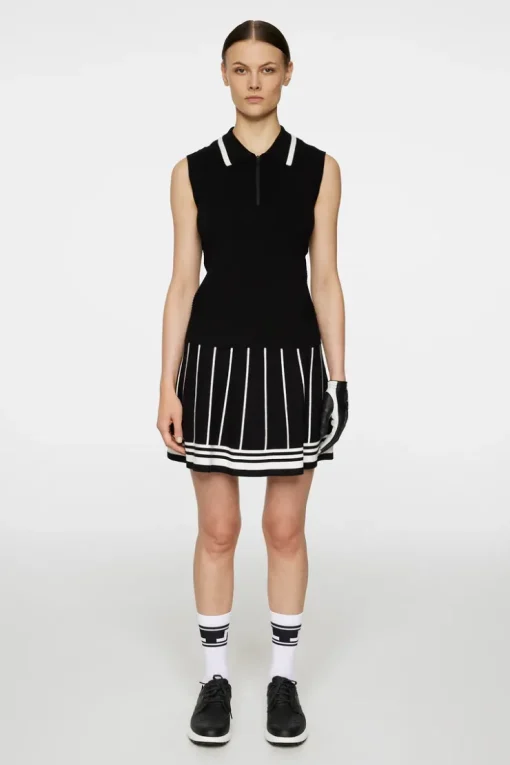 Golf|Knitwear<J.Lindeberg Ramona Knitted Polo Shirt Black