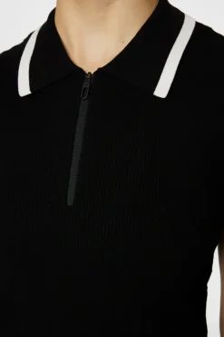 Golf|Knitwear<J.Lindeberg Ramona Knitted Polo Shirt Black