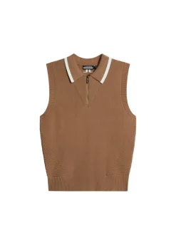 Golf|Knitwear<J.Lindeberg Ramona Knitted Polo Shirt TigersEye
