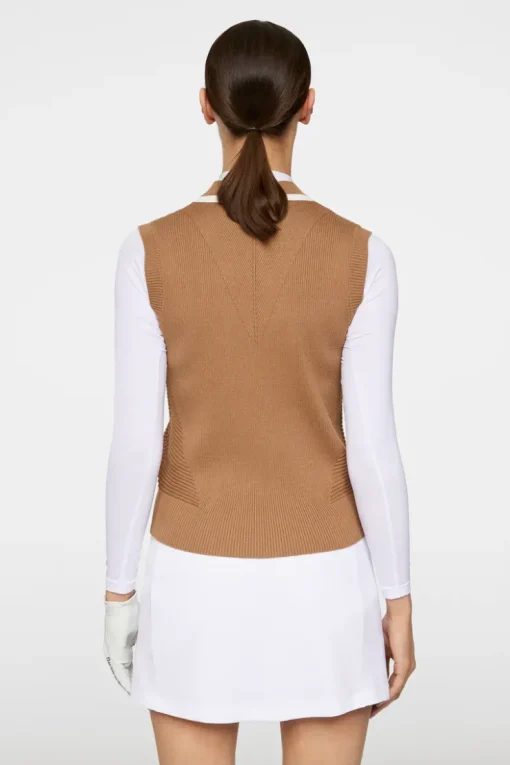 Golf|Knitwear<J.Lindeberg Ramona Knitted Polo Shirt TigersEye
