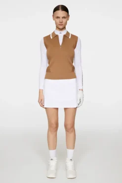 Golf|Knitwear<J.Lindeberg Ramona Knitted Polo Shirt TigersEye