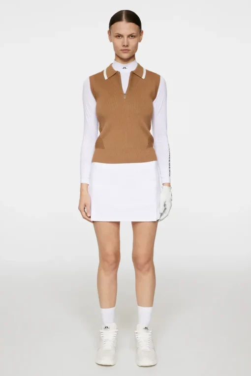 Golf|Knitwear<J.Lindeberg Ramona Knitted Polo Shirt TigersEye
